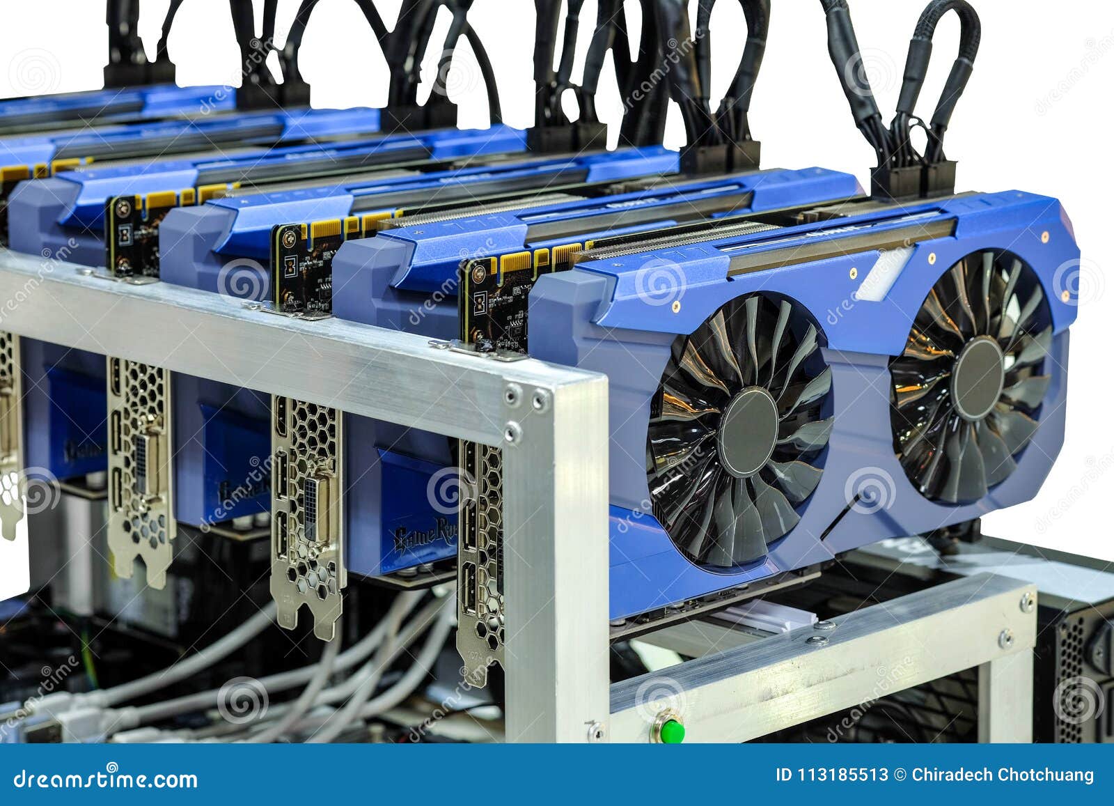 Computer Pc For Bitcoin Mining Stock Image Image Of Currency - 